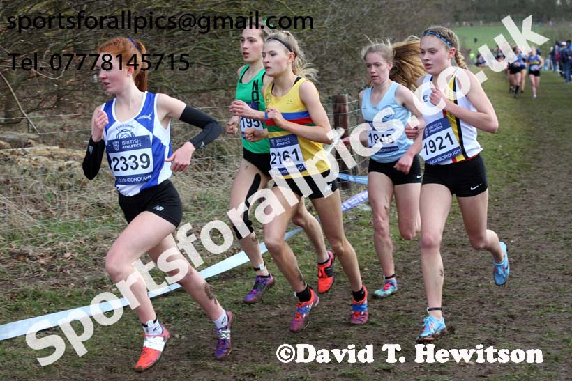 Womens under-17s 2019 British Athletics Inter Counties Cross Country, Prestwood Hall, Loughborough. Photo:  David T. Hewitson/Sports for All Pics